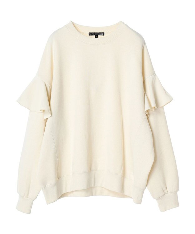 Green Parks ・ＳＵＧＡＲ　ＳＰＯＯＮ　ラッフルショルダースウェット Ivory