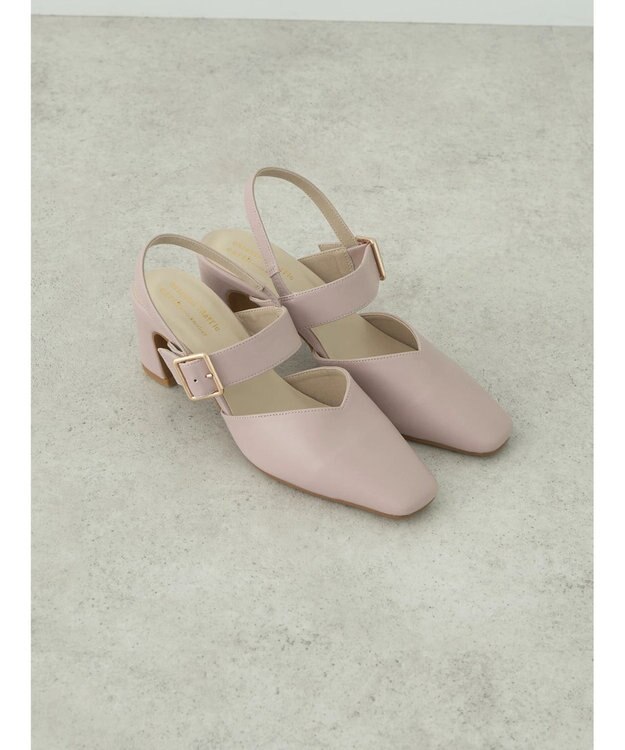 earth music&ecology ＯＲｉｅｎｔａｌＴＲａｆｆｉｃ　スクエアトゥパンプス Pink