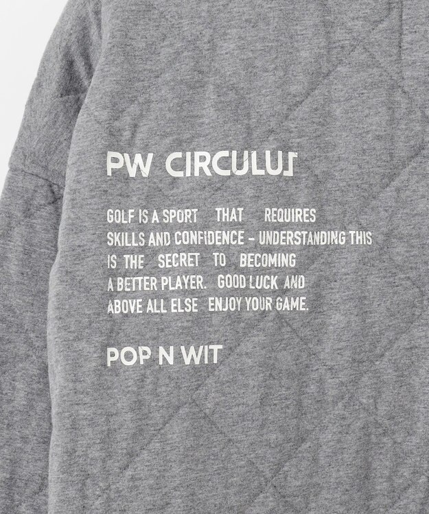 PW CIRCULUS 【裏地付き/防寒】【MEN】キルティングスエットプルオーバー グレー系