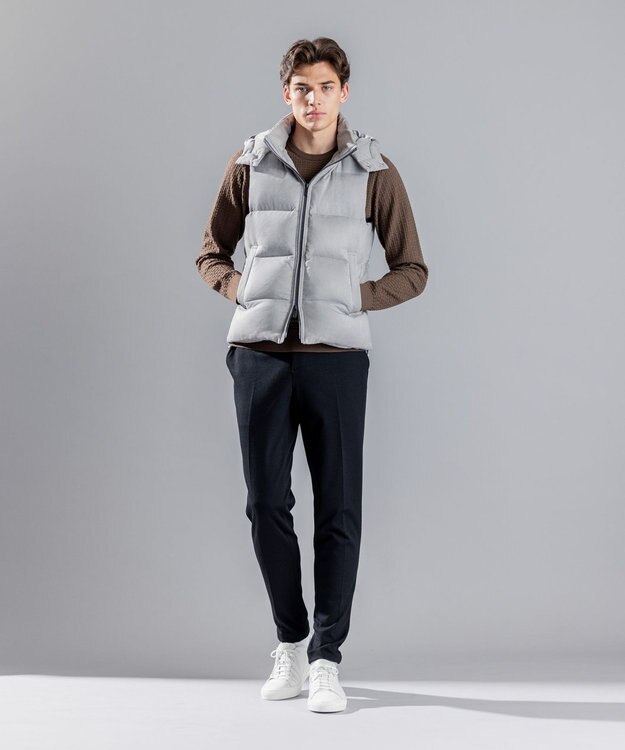 JOSEPH HOMME コマスウェード　ダウンベスト ライトグレー系