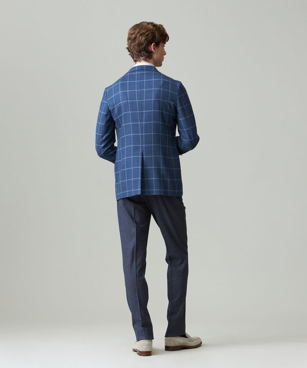 J.PRESS MEN 【NEWSTAGE】シルキーリファインドチェック ジャケット/総裏 ダルブルー系4