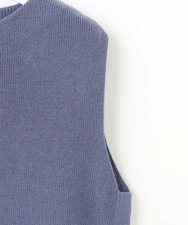 J.PRESS LADIES L 【洗える】DRALON MERINO ニット ベスト スカイブルー系