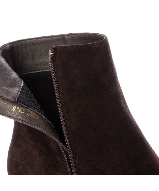 MODE ET JACOMO <MODE ET JACOMO>グリッターヒールショートブーツ ダークブラウンスエード