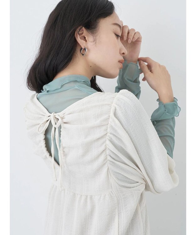 earth music&ecology シアーハイネックメロープルオーバー Mint