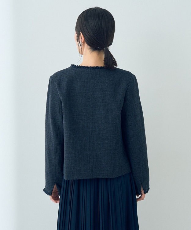 YECCA VECCA ツイードジャケット Navy