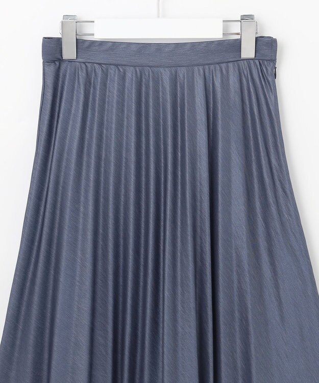 J.PRESS LADIES S 【洗える】Mistyスラブツイル プリーツ スカート ネイビー系