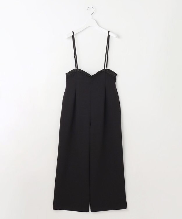 Feroux フリルデザイン・サス付きパンツ ブラック系