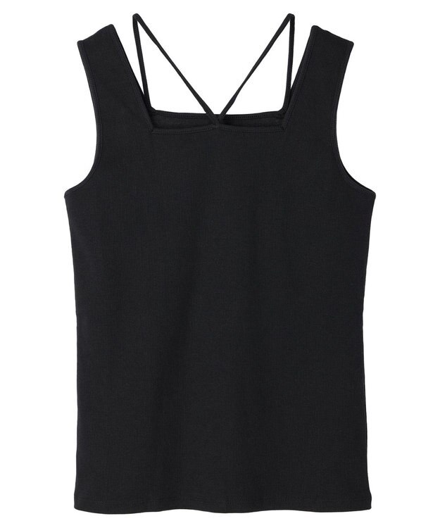 Green Parks マルチストラップテレコタンク Black