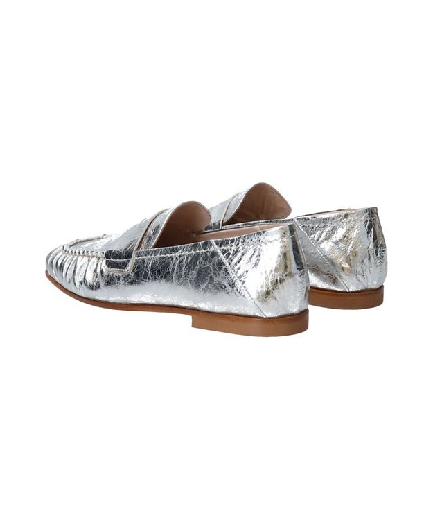 INTER-CHAUSSURES 【INTER-CHAUSSURES】ラウンドトウベーシックローファー シルバー