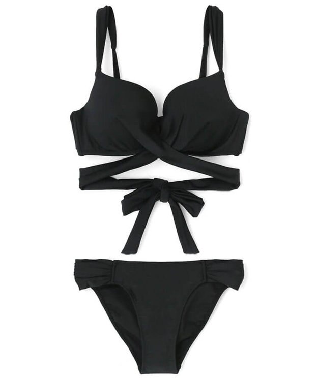 San-ai Resort（三愛水着楽園） 【San-ai Resort（サンアイリゾート）】ダブルアップクロスビキニ ブラック