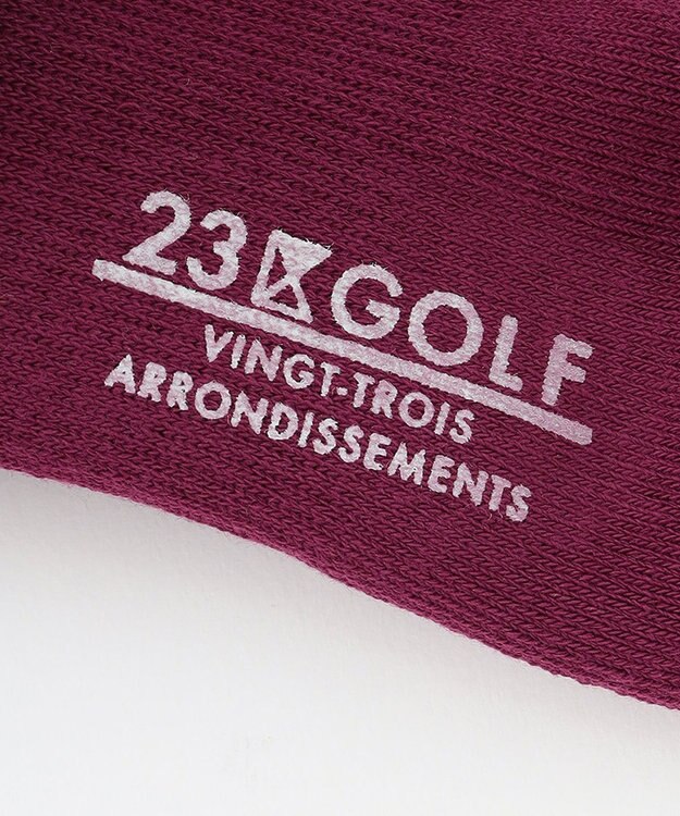 23区GOLF 【WOMEN】クラブ柄 レギュラーソックス オールドローズ系