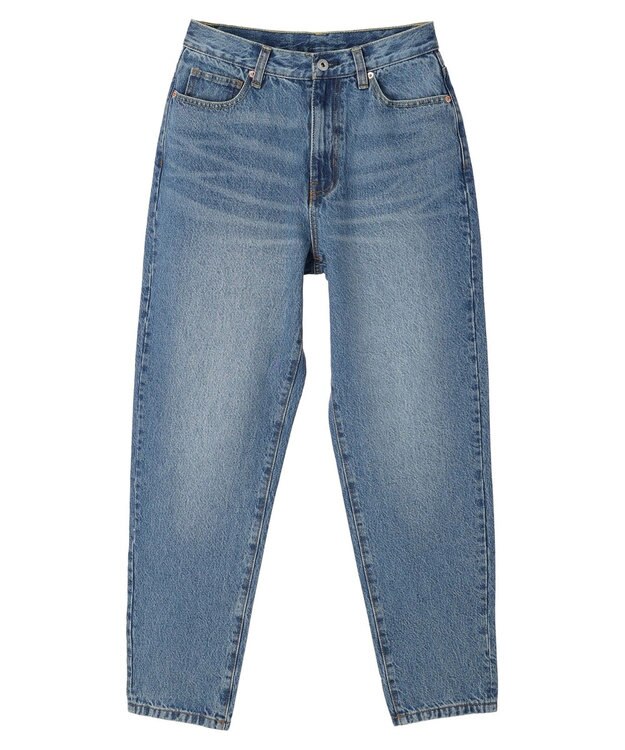 earth music&ecology ウ゛ィンテージ加工テーパードデニム Medium Indigo