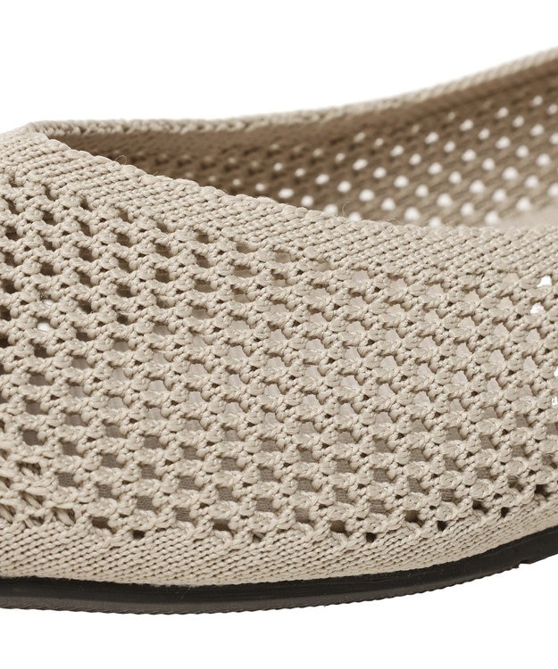 AMERICAN HOLIC 【整履き】メッシュニットフラットパンプス Beige