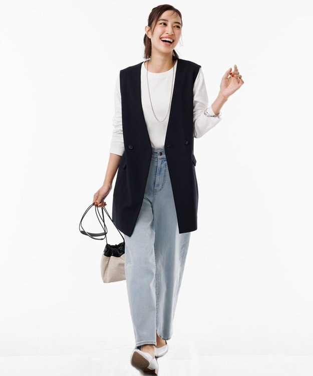 UNFILO BEAUTY MOVE ミドルジレ ネイビー