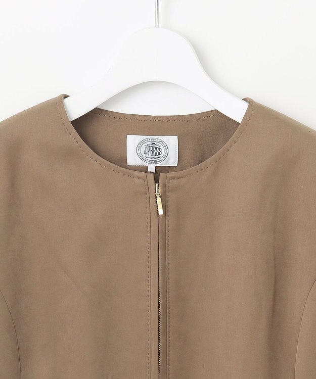 J.PRESS LADIES L 【洗える】シルセームスエード ブルゾン モカ系