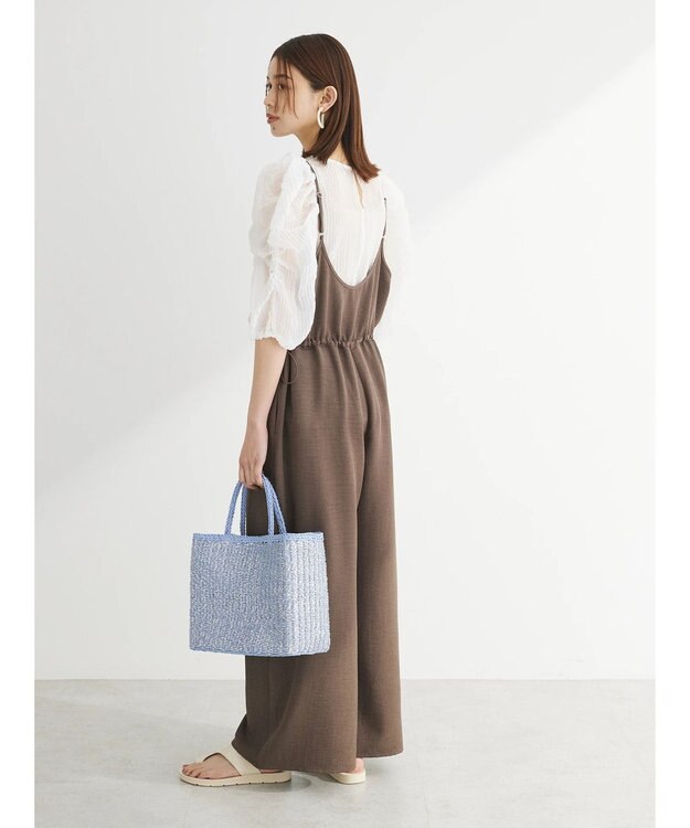 Green Parks ・ＡＮＤ　ＳＥＡＲＣＨ　シアーパワーショルダーブラウス Off White