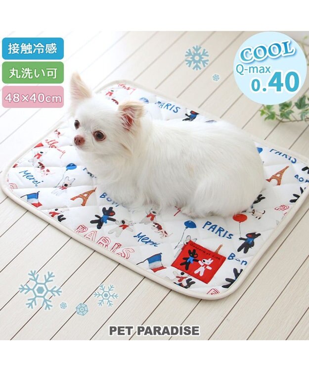 PET PARADISE リサとガスパール クール マット 《パリ柄》 小型犬 48×40㎝ パリ柄