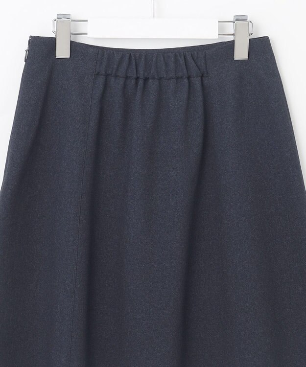 J.PRESS LADIES S 【洗える】LANATEC シャークスキン&ヘリンボーン スカート ネイビー系