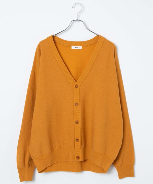 WEGO 【ユニセックス着用ITEM/紫外線対策/冷房対策】オーバーフィットドライタッチカーディガン イエロー