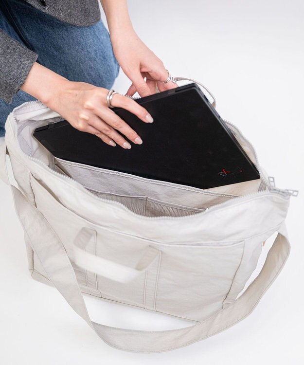 NIZYU KANO 【はまじコラボ】Airyトート Lサイズ ライトグレー