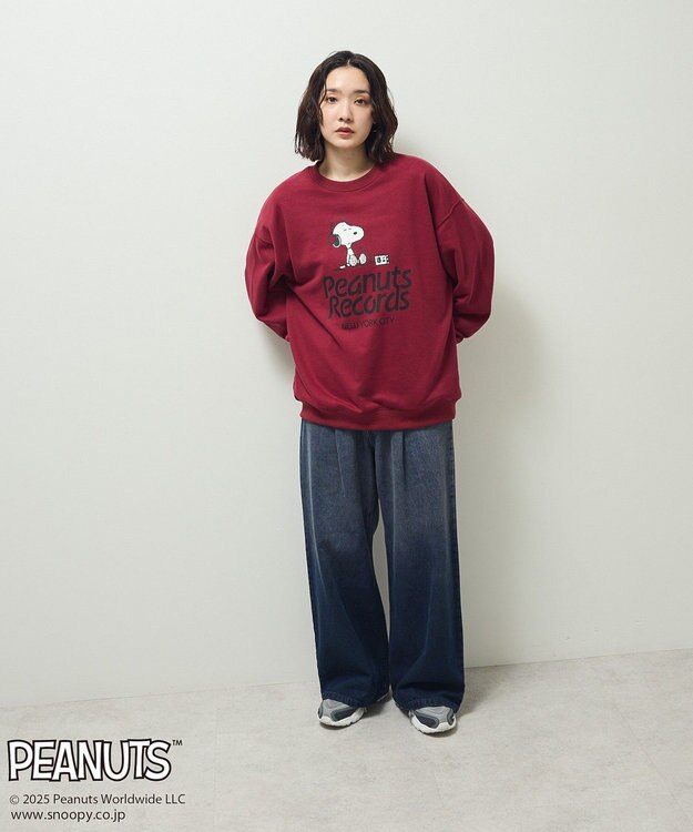 Green Parks ■PEANUTS ヘッドフォンスウェット Bordeaux