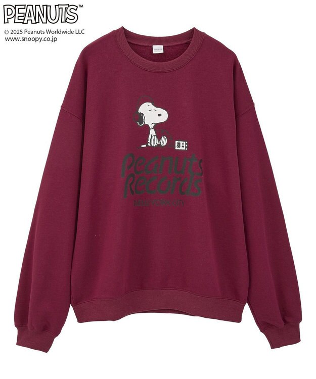 Green Parks ■PEANUTS ヘッドフォンスウェット Bordeaux