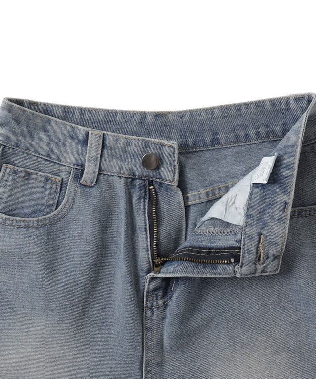 WEGO ワイドハーフデニムパンツ デニム