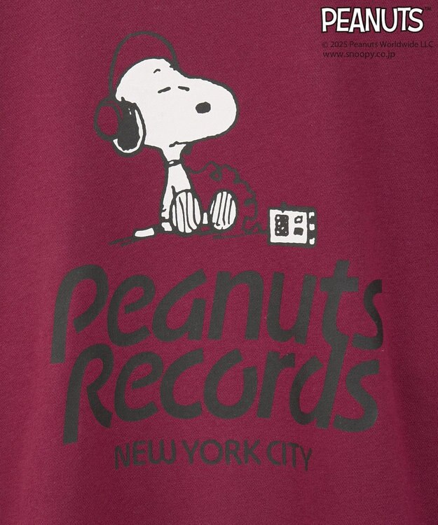 Green Parks ■PEANUTS ヘッドフォンスウェット Bordeaux