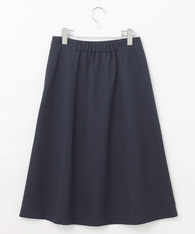 J.PRESS LADIES S 【洗える】LANATEC シャークスキン&ヘリンボーン スカート ネイビー系