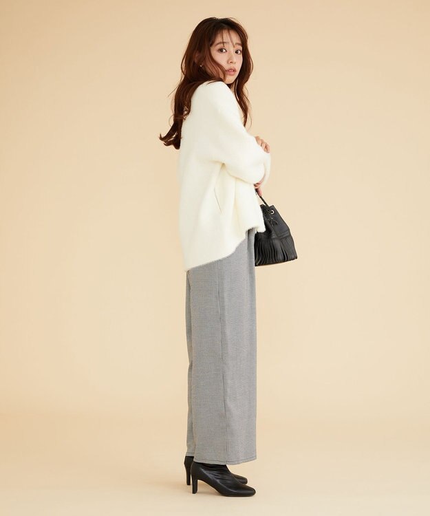 Feroux 【古畑星夏さん着用】チェック オールインワン ホワイト系2