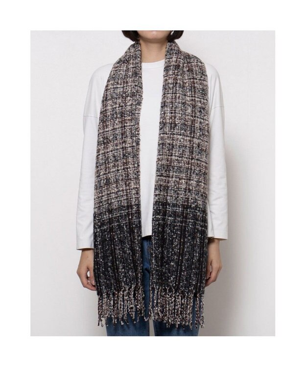 UNBILLION カシュネ cache nez / ツイードストール ブラック