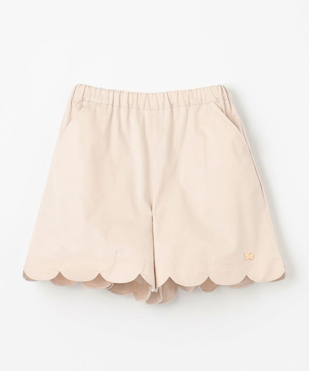 ANY KIDS 裾スカラップ ショートパンツ ミルクベージュ