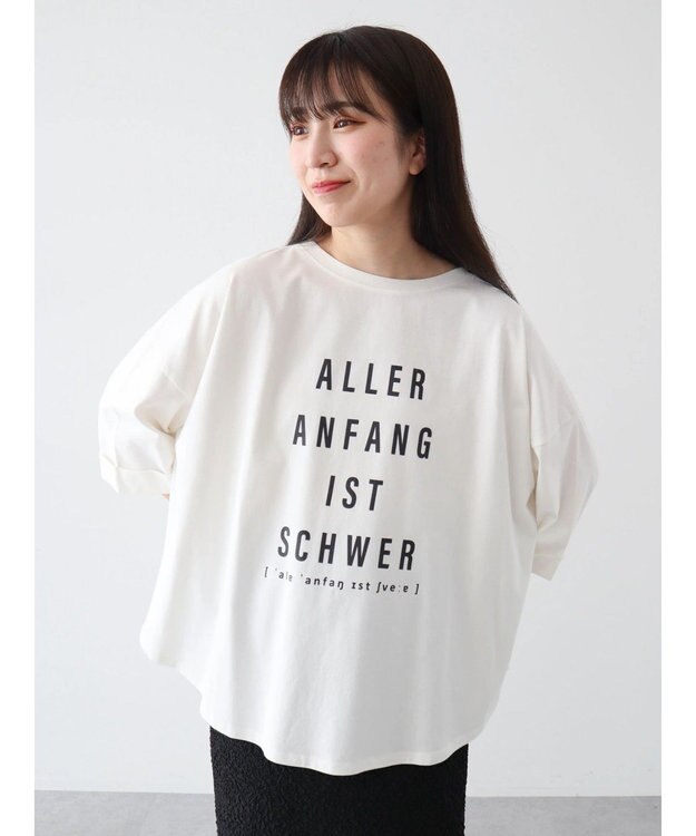 Green Parks インド綿 BIGサイズブロックロゴ半袖プルオーバー Off White