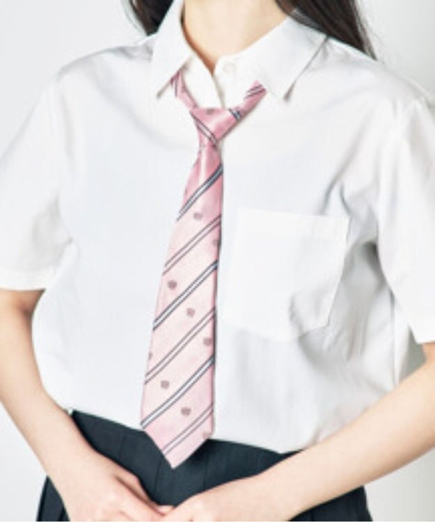 WEGO 【SCHOOL ITEM】エンブレム柄スクールネクタイ ピンク