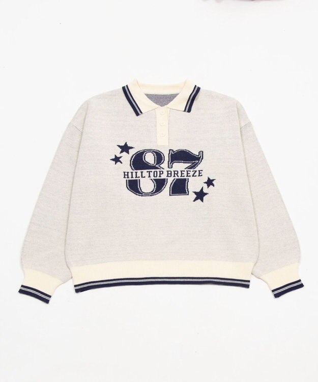 WEGO ポロニットプルオーバー オフホワイト