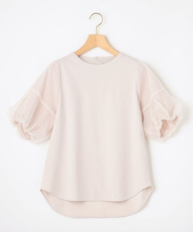 組曲 【人気につき新色追加！】チュールスリーブ カットソー ベージュ系