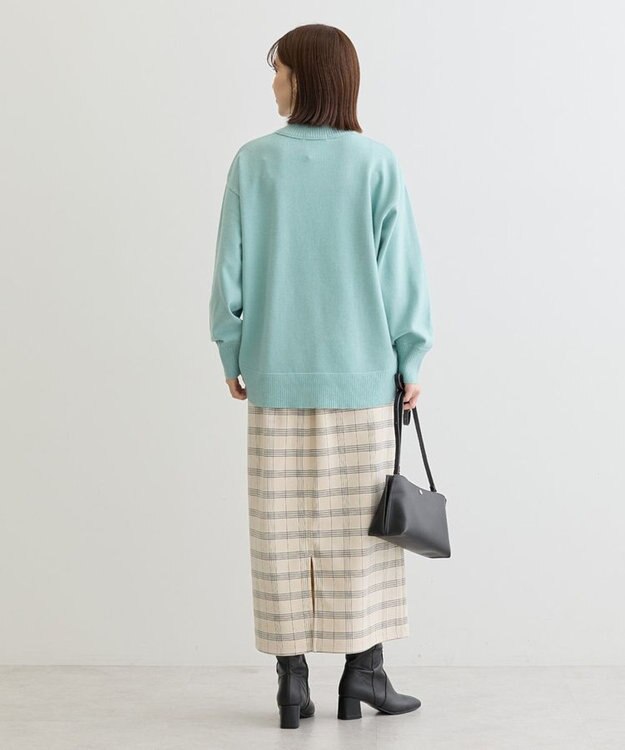 Green Parks もちやわモックネックニットプルオーバー Mint