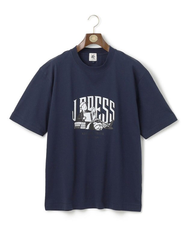 J.PRESS MEN 【AaronChang】【UNISEX】プリント Tシャツ ネイビー系