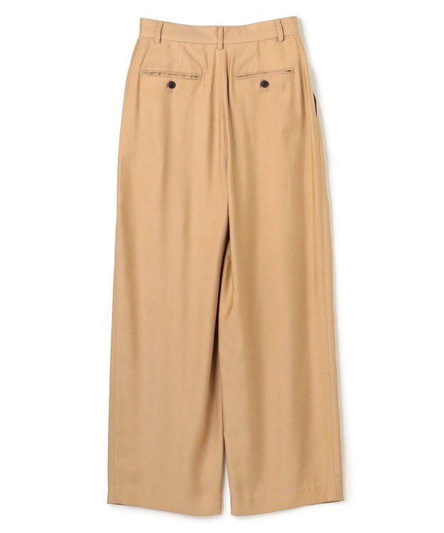 BEIGE， 【Oggi 10月号掲載】COBURN / シルク混2タックカーヴィーワイドパンツ Camel