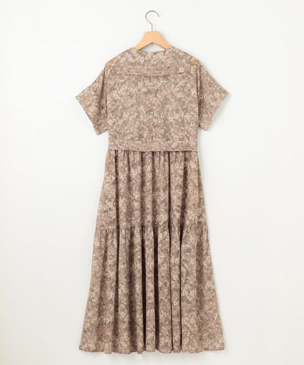 組曲 S 【WEB限定】フラワーボーダージャガードプリント ワンピース アプリコットベージュ系5