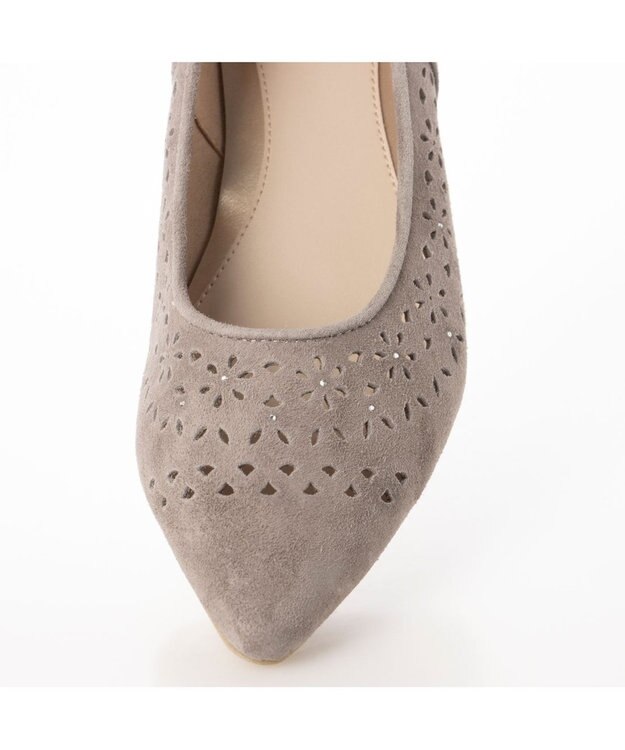 Riz raffinee <Riz raffinee>パンチングポインテッドトゥパンプス オークスエード