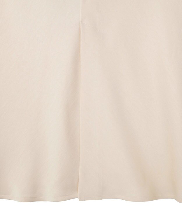 earth music&ecology サテンフリルマーメイドスカート Ecru