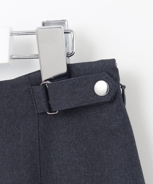 J.PRESS LADIES S 【洗える】LANATEC シャークスキン&ヘリンボーン スカート ネイビー系