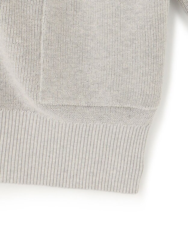 J.PRESS YORK STREET 【UNISEX】コットンベーシック カーディガン ライトグレー系