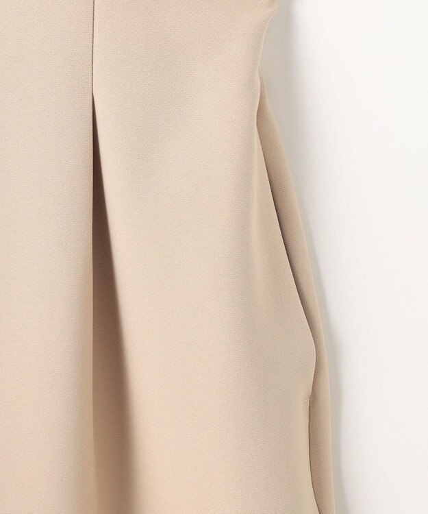 Feroux フリルデザイン・サス付きパンツ ベージュ系