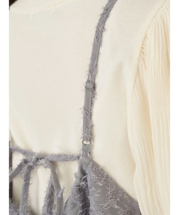 earth music&ecology フラワージャガードキャミワンピース Gray