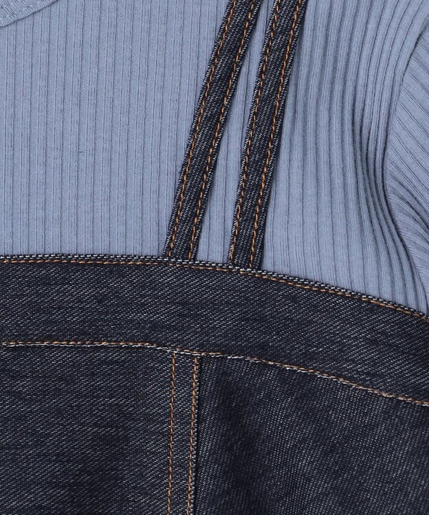 組曲 KIDS 【150-170㎝】チェックドッキング ワンピース ミント