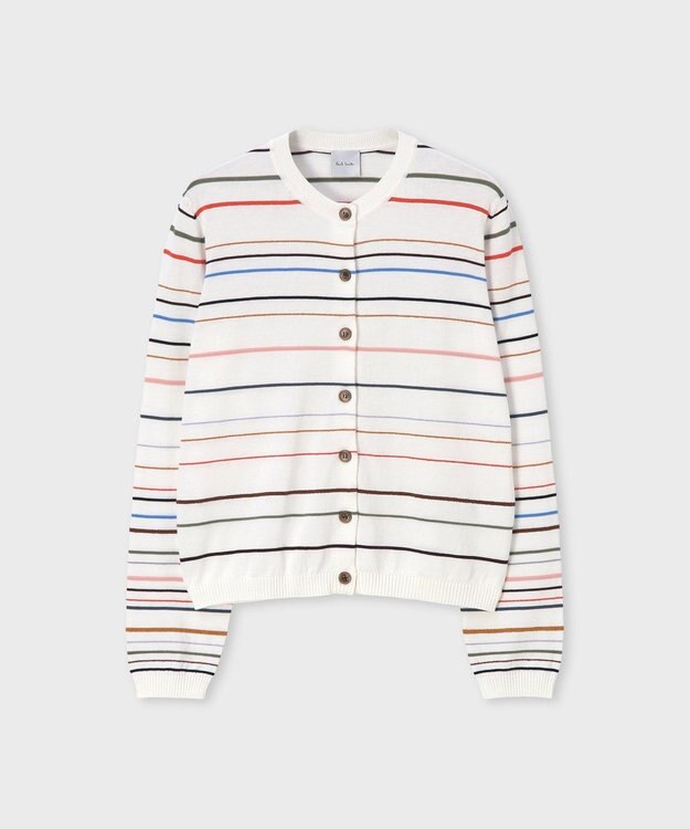 Paul Smith マルチカラーライン カーディガン オフホワイト