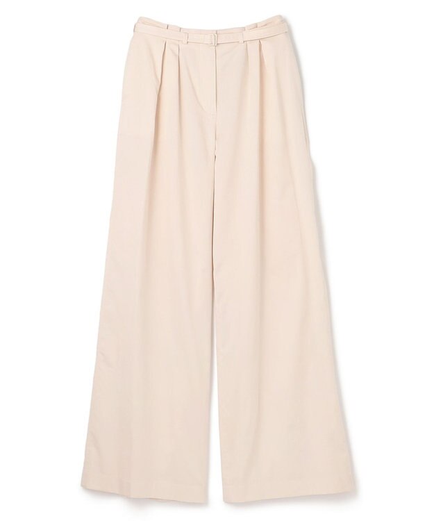 JOSEPH ライトコットンサテン　ワイドストレートトラウザーズ Papyrus