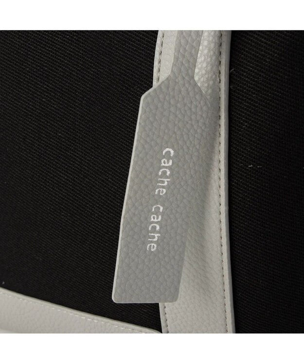 UNBILLION cachecache パーテーションキャンバストートバッグ ブラックグレー